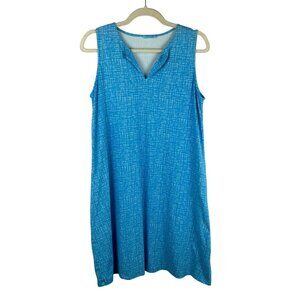 J McLaughlin Ellison Shift Dress Women Medium‎ Blue Catalina Cloth Knee Length